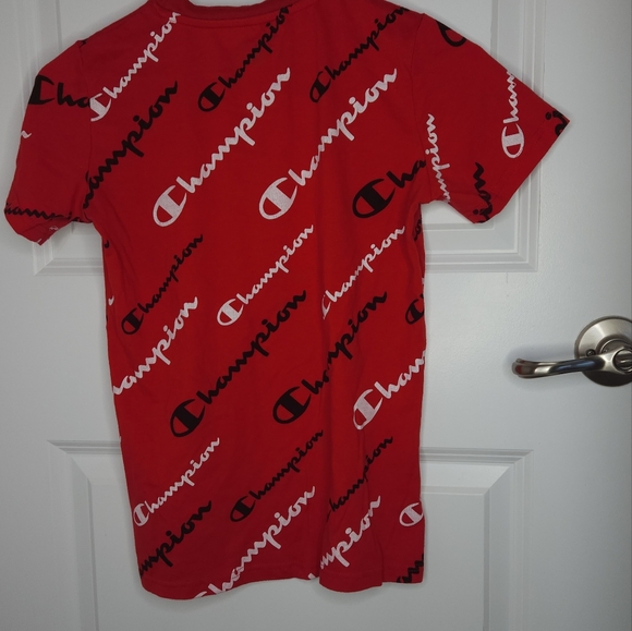 Boys Red Logo Champion Tee - Picture 2 of 2